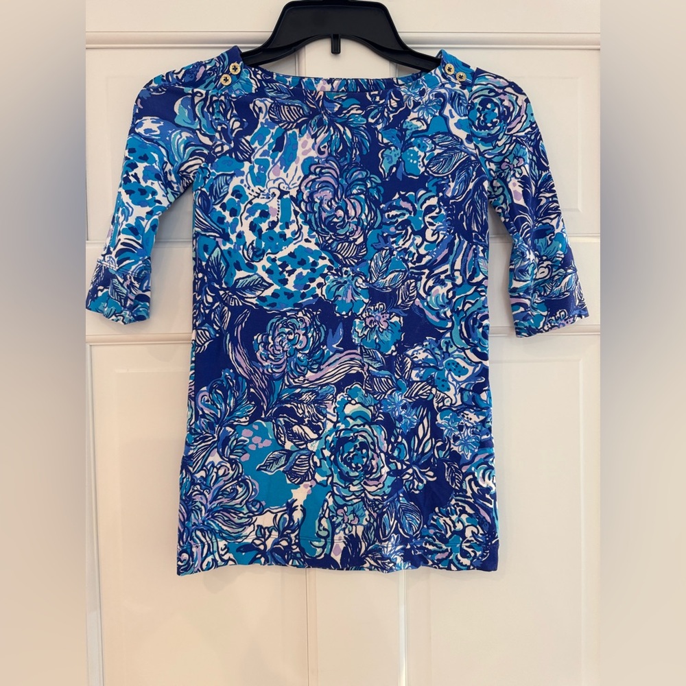 Lilly Pulitzer Blue Floral Kids Dress